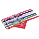 Adjustable Dog Bandana Leather Printed Soft Scarf Collar Neckerchief for Puppy Pet, Size:M(Blue)