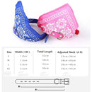 Adjustable Dog Bandana Leather Printed Soft Scarf Collar Neckerchief for Puppy Pet, Size:M(Blue)