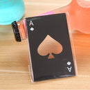 2 PCS Stainless Steel Bottle Beer Opener Poker Playing Card Spades Soda Bottle Cap Opener(Black)
