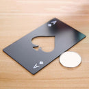 2 PCS Stainless Steel Bottle Beer Opener Poker Playing Card Spades Soda Bottle Cap Opener(Black)