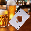 2 PCS Stainless Steel Bottle Beer Opener Poker Playing Card Spades Soda Bottle Cap Opener(White)