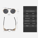 Retro Round Metal Sunglasses Unisex Design UV Protection Glasses(Silver+Blue)