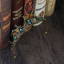 Vintage Small Baroque Green Crystal Tiaras Crowns for Women Girls Bride Wedding Hair Jewelry Accessories as show