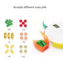 One Week Portable Timing Smart Pill Boxes Elder Reminding Electronic Medicine Box(Lake Green)