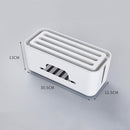 Multifunctional Desktop Power Cord Row and Cable Management Box(Gray)