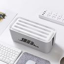 Multifunctional Desktop Power Cord Row and Cable Management Box(Gray)