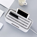Multifunctional Desktop Power Cord Row and Cable Management Box(Gray)