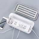 Multifunctional Desktop Power Cord Row and Cable Management Box(Gray)
