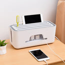 Multifunctional Desktop Power Cord Row and Cable Management Box(Gray)