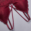 3 PCS V Neck None Closure Tank Crop Top Women Tube Tops, Size:One Size(Wine Red)