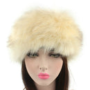 Unisex Winter Imitation Fox Fur Headband Bomber Hat, Size:Lï¼ˆ58-60cmï¼‰(Black Tip on White)