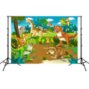 2.1m x 1.5m Dinosaur World Cartoon Photo Shoot Scene Photography Background Cloth(W100)