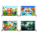 2.1m x 1.5m Dinosaur World Cartoon Photo Shoot Scene Photography Background Cloth(W100)