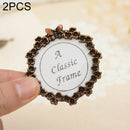 2 PCS Creative Metal Vintage Photo Frame(Butterfly Round )