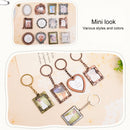 2 PCS Creative Metal Vintage Photo Frame(Heart Keychain)