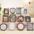2 PCS Creative Metal Vintage Photo Frame(Heart Keychain)