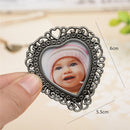 2 PCS Creative Metal Vintage Photo Frame(Lace Heart)