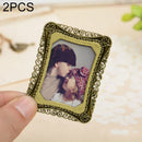 2 PCS Creative Metal Vintage Photo Frame(Golden Square)