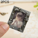 2 PCS Creative Metal Vintage Photo Frame(Gray Square)