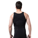 Men Slimming Body Shaper Vest Underwear, Size: S(Black)