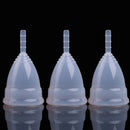 3 PCS Reusable Soft Cup Silicone Menstrual Cup, Size:Small(Transparent)