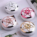 Portable Beauty Lens Care Double Box Contact Lens Case(Gold)