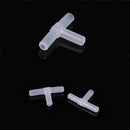 10 PCS 4mm T Shape 3-Way Plastic Fish Tank Acuarios Aquarium Air Pump Line Tubing Joints Connectors(White)