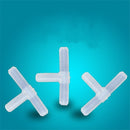 10 PCS 4mm T Shape 3-Way Plastic Fish Tank Acuarios Aquarium Air Pump Line Tubing Joints Connectors(White)