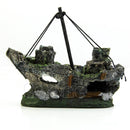 Pirate Ship Rotten Boat Small Net Boat Aquarium Landscaping Fish Tank Glass Cylinder Scene