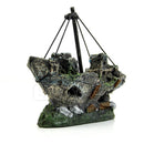 Pirate Ship Rotten Boat Small Net Boat Aquarium Landscaping Fish Tank Glass Cylinder Scene