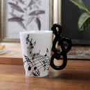 Guitar Ceramic Cup Personality Music Note Milk Juice Lemon Mug Coffee Tea Cup Home Office Drinkware Unique Gift(Note Free)