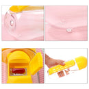 600ML Plastic Water Bottle with Daily Pill Box Organizer Drinking Bottles(Red)
