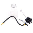250cc Transparent High Pressure Pump Oiler Lubrication Oil Can Plastic Machine Oiler Grease 245mm Length flex Gun(Long mouth hose)