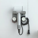 Bathroom Hair Dryer Rack Wall-mounted Hair Dryer Simple Rack(Light Grey)