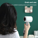 Bathroom Hair Dryer Rack Wall-mounted Hair Dryer Simple Rack(Light Grey)