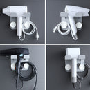 Bathroom Hair Dryer Rack Wall-mounted Hair Dryer Simple Rack(Light Grey)