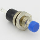 10 PCS 7mm Thread Multicolor 2 Pins Momentary Push Button Switch(Blue)