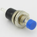 10 PCS 7mm Thread Multicolor 2 Pins Momentary Push Button Switch(Blue)