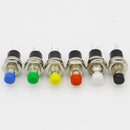 10 PCS 7mm Thread Multicolor 2 Pins Momentary Push Button Switch(Green)