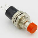 10 PCS 7mm Thread Multicolor 2 Pins Momentary Push Button Switch(Red)