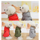 Pet Dog Coat Winter Warm Small Dog Clothes For Chihuahua Soft Fur Hood Puppy Jacket Clothing for Chihuahua Small Large Dogs, Size:S(Grey)