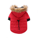 Pet Dog Coat Winter Warm Small Dog Clothes For Chihuahua Soft Fur Hood Puppy Jacket Clothing for Chihuahua Small Large Dogs, Size:L(Red)