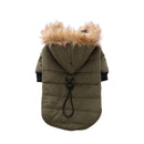 Pet Dog Coat Winter Warm Small Dog Clothes For Chihuahua Soft Fur Hood Puppy Jacket Clothing for Chihuahua Small Large Dogs, Size:XL(Green)