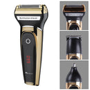 Surker SK-903 Three-in-one LCD Digital Display USB Charging Electric Shaver / Hair Clipper / Nose Hair(Golden)