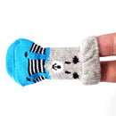 2 Pairs Cute Puppy Dogs Pet Knitted Anti-slip Socks, Size:S (Blue Beard)