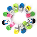 2 Pairs Cute Puppy Dogs Pet Knitted Anti-slip Socks, Size:M (Frog)