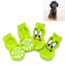 2 Pairs Cute Puppy Dogs Pet Knitted Anti-slip Socks, Size:L (Green Eyes)