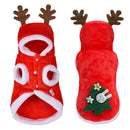 Christmas Dog Clothes for Small Dogs Santa Dog Costume Winter Pet Coats, Color:Red(M)