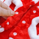 Christmas Dog Clothes for Small Dogs Santa Dog Costume Winter Pet Coats, Color:Red(M)