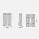Bosharon Shampoo Shower Gel Box Household Hand Sanitizer Box Bathroom Wall-mounted Punch-free Double-head Soap Dispenser, Style:Double Grid(Silver Gray)